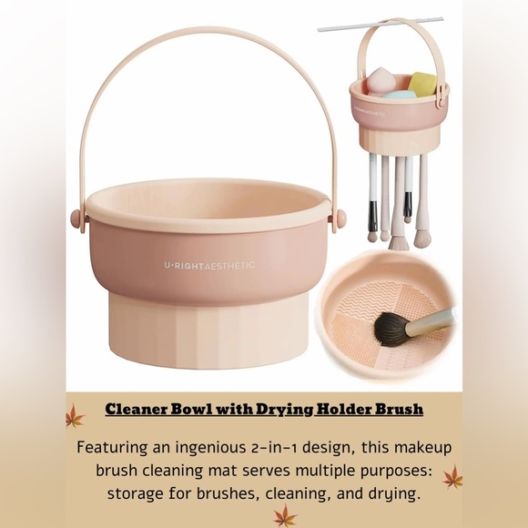 U-RIGHT AESTHETIC 2 in 1 Makeup Brush Cleaning Bowl - Picture 1 of 6